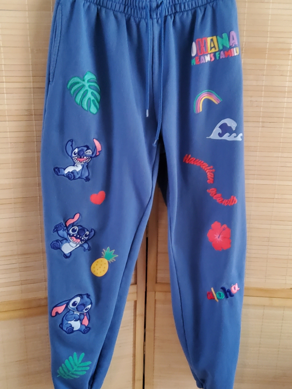 Boxlunch Exclusive Disney Lilo & Stitch Blue Graphic Sweatpants